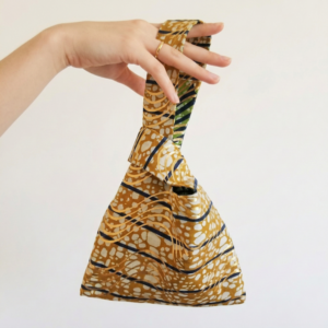 bolso de mano reversible con nudo estilo japonés